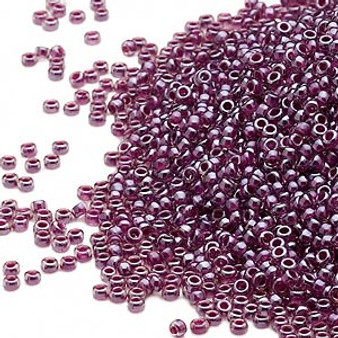 15-1834 - 15/0 - Miyuki - Transparent Colour Lined Violet - 35gms Glass Round Seed Beads