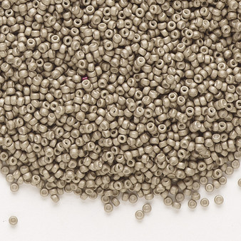 15-2091 - 15/0 - Miyuki - Opaque Matte Galvanized Pewter - 35gms Vial Glass Round Seed Beads
