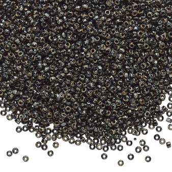 15-4511 - 15/0 - Miyuki - Opaque Picasso Black - 8.2gms Vial Glass Round Seed Beads