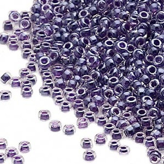 15-223 - 15/0 - Miyuki - Transparent Colour Lined Luster Amethyst Purple - 8.2gms Vial Glass Round Seed Beads