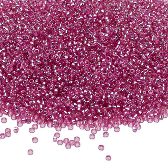 15-4277 - 15/0 - Miyuki - Duracoat Transparent Silver Lined Light Amethyst - 35gms Glass Round Seed Beads