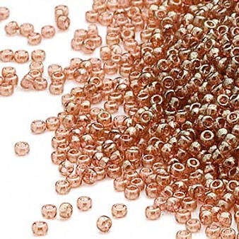 15-310 - 15/0 - Miyuki - Translucent Gold Luster Peach - 35gms Vial Glass Round Seed Beads