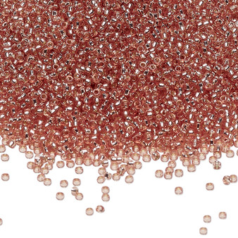 15-4271 - 15/0 - Miyuki - Duracoat Transparent Silver Lined Light Beige - 35gms Glass Round Seed Beads