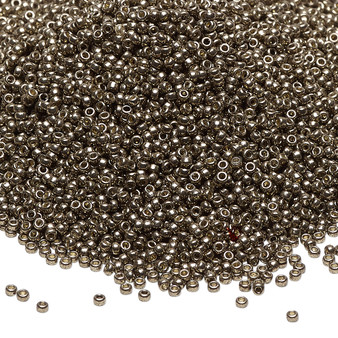 15-4222 - 15/0 - Miyuki - Duracoat® Opaque Galvanised Pyrite - 35gms Vial Glass Round Seed Beads