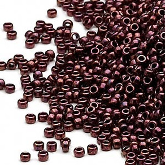 15-460 - 15/0 - Miyuki - Opaque Metallic Dark Bronze - 35gms Glass Round Seed Beads