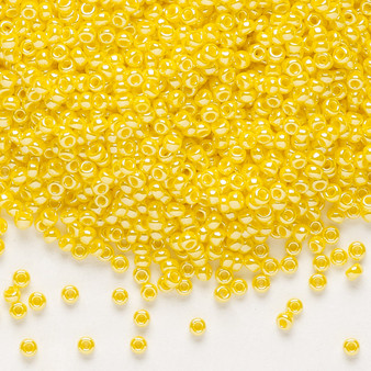 11-422D - 11/0 - Miyuki - Opaque Luster Canary - 250gms - Glass Round Seed Bead
