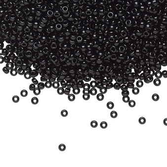 11-401 - 11/0 - Miyuki - Opaque Black - 25gms - Glass Round Seed Bead
