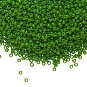 11-411 - 11/0 - Miyuki - Opaque Green - 25gms - Glass Round Seed Bead