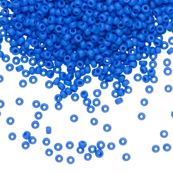 11-417F - 11/0 - Miyuki - Opaque Matte Cyan Blue - 250gms - Glass Round Seed Bead