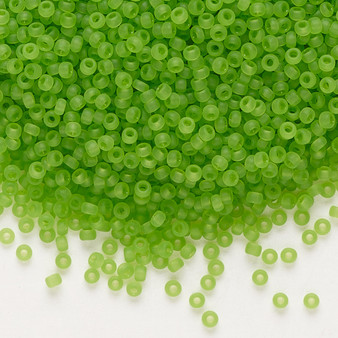 11-144F - 11/0 - Miyuki - Translucent Matte Lime - 25gms - Glass Round Seed Bead