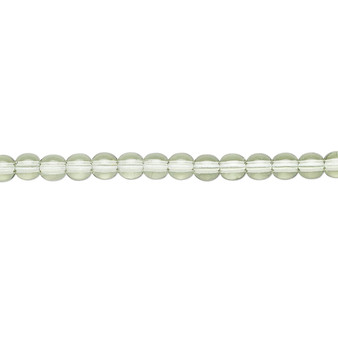 4mm - Czech - Transparent Mint Green - Strand (16") - Glass Druk Round Bead