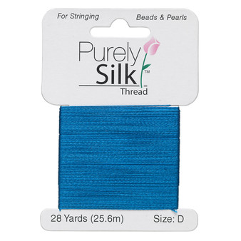 Thread, Purely Silk™, Royal Blue. 1 x Card Size D - 28yds