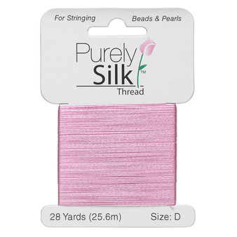 Thread, Purely Silk™, Strawberry Pink. 1 x Card Size D - 28yds