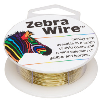 1 x reel of Zebra Wire round - 26 guage (115 yards, 105 metres) Gold