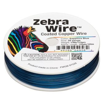 1 x reel of Zebra Wire round - 26 guage (115 yards, 105 metres) Sapphire Blue