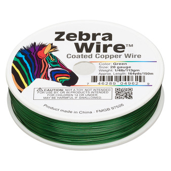 1 x reel of Zebra Wire round - 28 guage (164 yards, 150 metres) Green