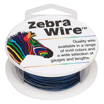 1 x reel of Zebra Wire round - 18 guage (10 yards, 9 metres) Sapphire