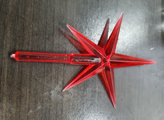 Plastic Christmas tree topper Red - Craft topper for small tree - Topper measures  9cm x 7cm x 1.5cm