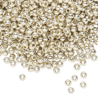 8-4201 - 8/0 - Miyuki - Duracoat® Opaque Galvanized Silver - 50gms - Glass Round Seed Bead