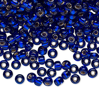 6-151S - 6/0 - Miyuki - Transparent Silver Lined Cobalt - 25gms - Glass Round Seed Bead