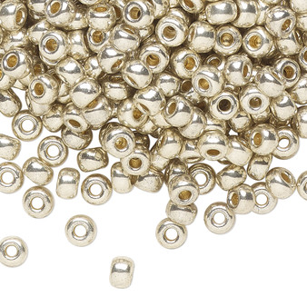 6-4201 - 6/0 - Miyuki - Duracoat® Opaque Galvanized Silver - 25gms - Glass Round Seed Bead