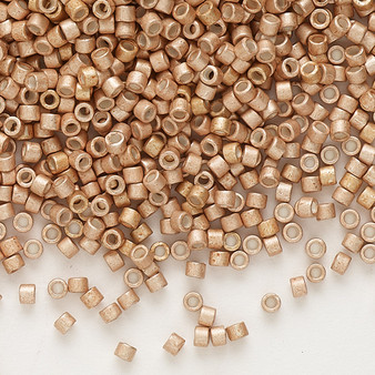 DB1155 - 11/0 - Miyuki Delica - Opaque Matte Galvanized Gold Copper - 50gms - Cylinder Seed Beads