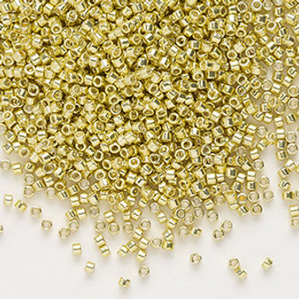 DB0412 - 11/0 - Miyuki Delica - Opaque Galvanized Yellow - 50gms - Cylinder Seed Bead