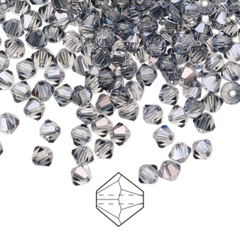 4mm - Preciosa Czech - Crystal Valentine - 144pk - Faceted Bicone Crystal