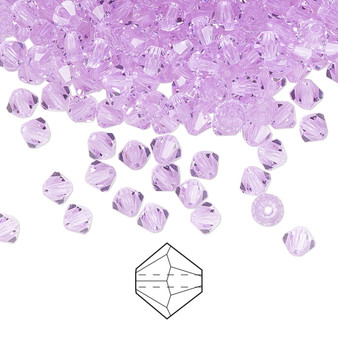 4mm - Preciosa Czech - Violet - 144pk - Faceted Bicone Crystal