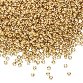 11-4202 - 11/0 - Miyuki - Duracoat® Opaque Galvanized Gold - 25gms - Glass Round Seed Bead