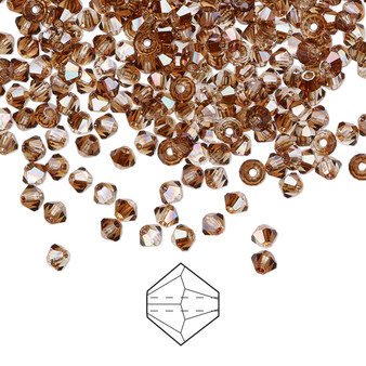 3mm - Preciosa Czech - Crystal Venus - 48 pk - Faceted Bicone Crystal