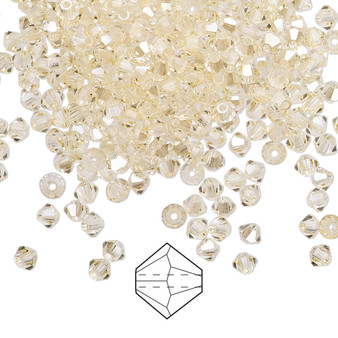 3mm - Preciosa Czech - Crystal Blond Flare - 144 pk - Faceted Bicone Crystal