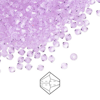 3mm - Preciosa Czech - Violet - 144 pk - Faceted Bicone Crystal