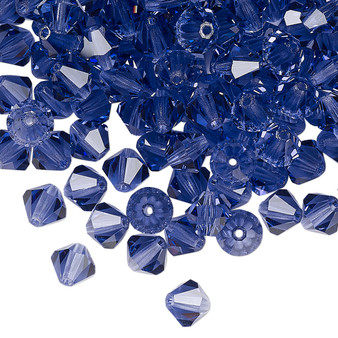 6mm - Preciosa Czech - Tanzanite - 144pk - Faceted Bicone Crystal