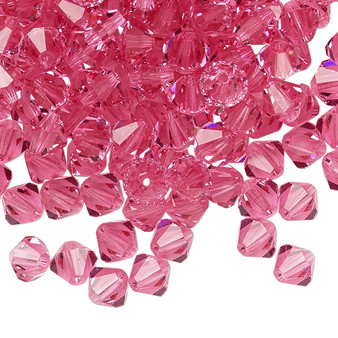 6mm - Preciosa Czech - Rose - 144pk - Faceted Bicone Crystal