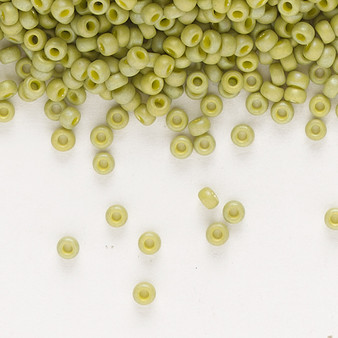 11-4697 - 11/0 - Miyuki - Opaque Matte Rainbow Seaweed Green - 250gms - Glass Round Seed Bead