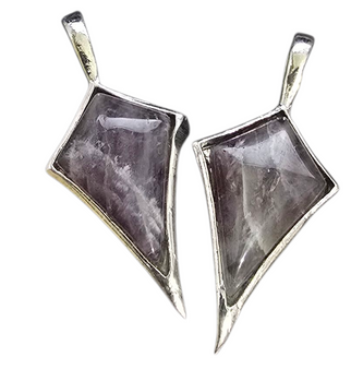 LAST STOCK: 2 x Gemstone Pendants 36mm x 18mm, base metal