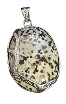 LAST STOCK: Gemstone Jasper Pendant 55mm x 34mm,  with bail