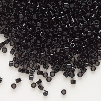 DB0010 - 11/0 - Miyuki Delica - Opaque Black - 250gms - Cylinder Seed Beads