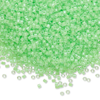 DB2040 - 11/0 - Miyuki Delica - Translucent Luminous Mint Green - 250gms - Cylinder Seed Beads