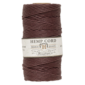 Cord, Hemptique®, polished hemp, dark brown, 1.8mm diameter, 48-pound test. Sold per 205-foot spool.