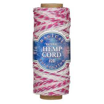 Cord, Hemptique®, variegated polished hemp, fairy, 1mm diameter, 20-pound test. Sold per 187-foot spool.