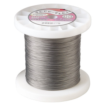 Beading wire, Accu-flex®, nylon and stainless steel, clear, 7 strand, 0.019-inch diameter. Sold per 1,000 ft spool.