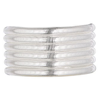 French wire, silver-plated copper, extra heavy, 2.5mm tube. Sold per approximately 13-1/2 to 15 inch strand.