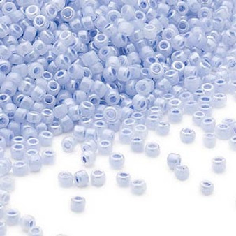 Seed bead, Dyna-Mites™, glass, opaque ceylon pastel light blue, #11 round. Sold per 40-gram pkg.