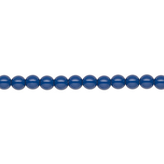 Pearl, Preciosa Czech crystal, navy blue, 4mm round. Sold per pkg of 50.