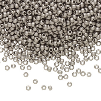 TR-11-566 - 11/0 - TOHO BEADS® - Opaque Metallic Frosted Antique Silver - 7.5gms - Glass Round Seed Beads