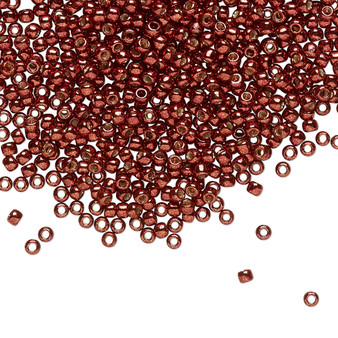 TR-11-PF564 - 11/0 - TOHO BEADS® - PermaFinish Opaque Galvanised Brick Red - 7.5gms - Glass Round Seed Beads