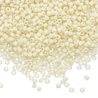 TR-11-51F - 11/0 - TOHO BEADS® - Opaque Frosted Light Beige - 50gms - Glass Round Seed Beads
