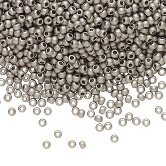 TR-11-566 - 11/0 - TOHO BEADS® - Opaque Metallic Frosted Antique Silver - 50gms - Glass Round Seed Beads